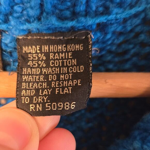 Jeanne Pierre Blue Knit Button-Up Top, Size L – For Casual Layering [0182] - Picture 6 of 8